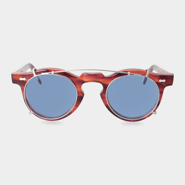 sunglasses welt with clip silver blue tbd eyewear front made in Italy