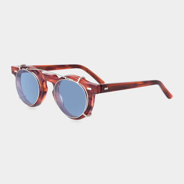 sunglasses welt with clip silver blue tbd eyewear total handcrafted in Italy