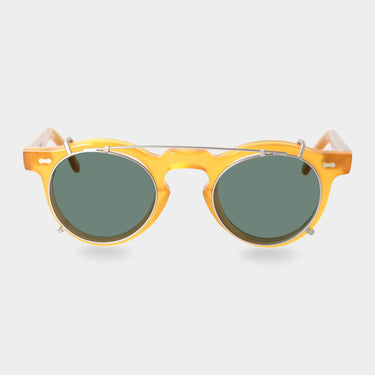 sunglasses welt with clip silver bottle green tbd eyewear front made in Italy